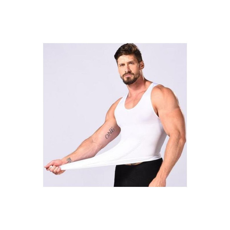 Just-ONE Shapers Seamless Sleevless pour homme Blanc