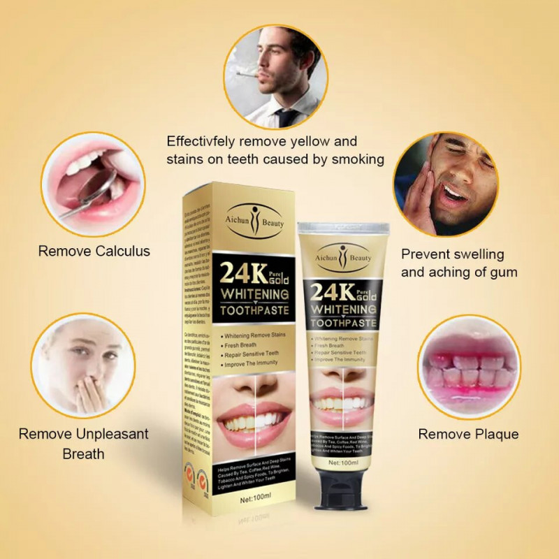 Gel dentaire Or Blanc 24K