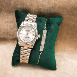 women's watch + bracelet