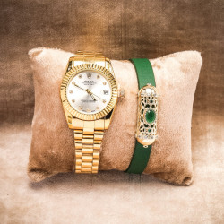 rolex watch + bracelet