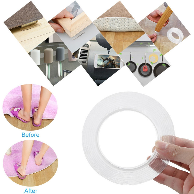 Ivy Grip Double Sided, Transparent Tape Heavy Duty - Multipurpose  Removable, Traceless, Mounting Adhesive Tape for Walls