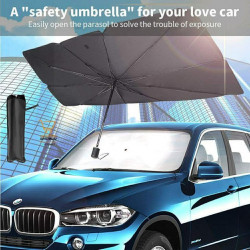 Black shield pare-brise parapluie de pare-soleil de voiture avant pliable  réfléchissant les UV