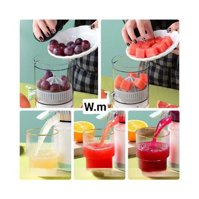 Presse Fruits électrique sans fil USB , Mixeur Hachoir extracteur de jus  pour tous les fruits