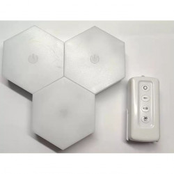 Generic Kit de 3 Spots Ampoules Lampes Light LED sans fil avec télécommande  de contrôle Éclairage ajustable à prix pas cher