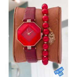 Leather watch for women