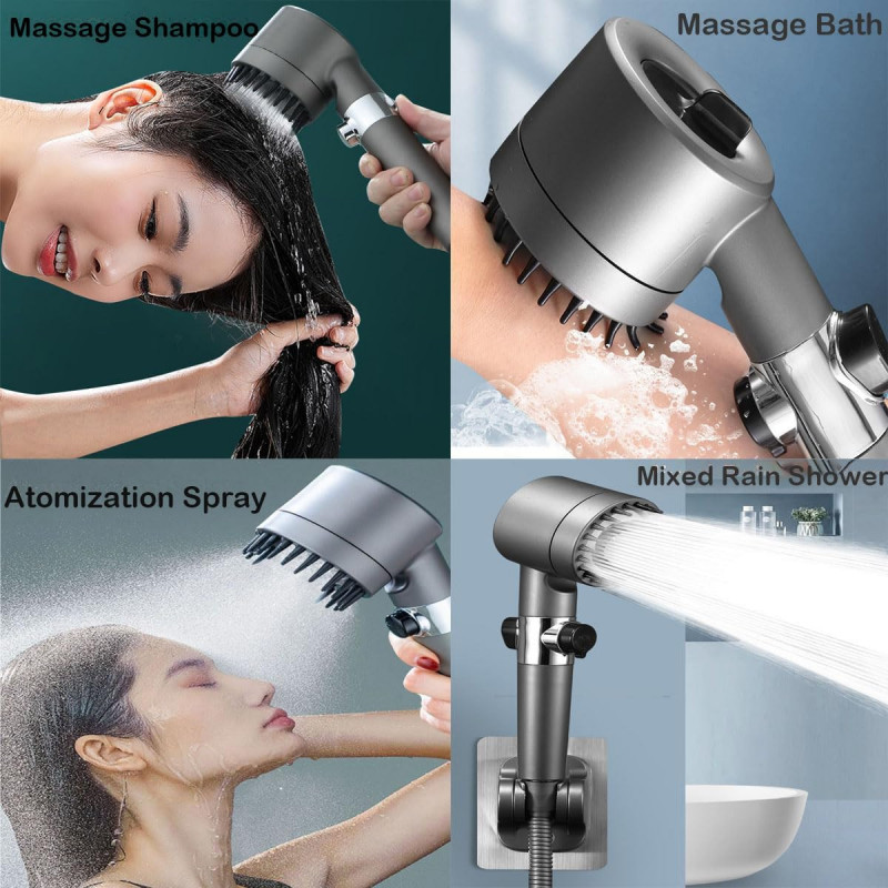 Douche de Massage multifonctionnelle, pommes de douche à main haute pression