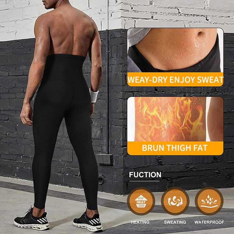 Redéfinissez Votre Physique : Leggings d'Entraînement pour Hommes avec  Pantalon de Yoga Ajustable pour la Perte de Poids.