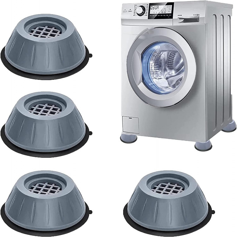 Confort Anti-Vibrations : Coussinets de Pieds en Caoutchouc Réglables pour  Machines à Laver et Sèche-linge.
