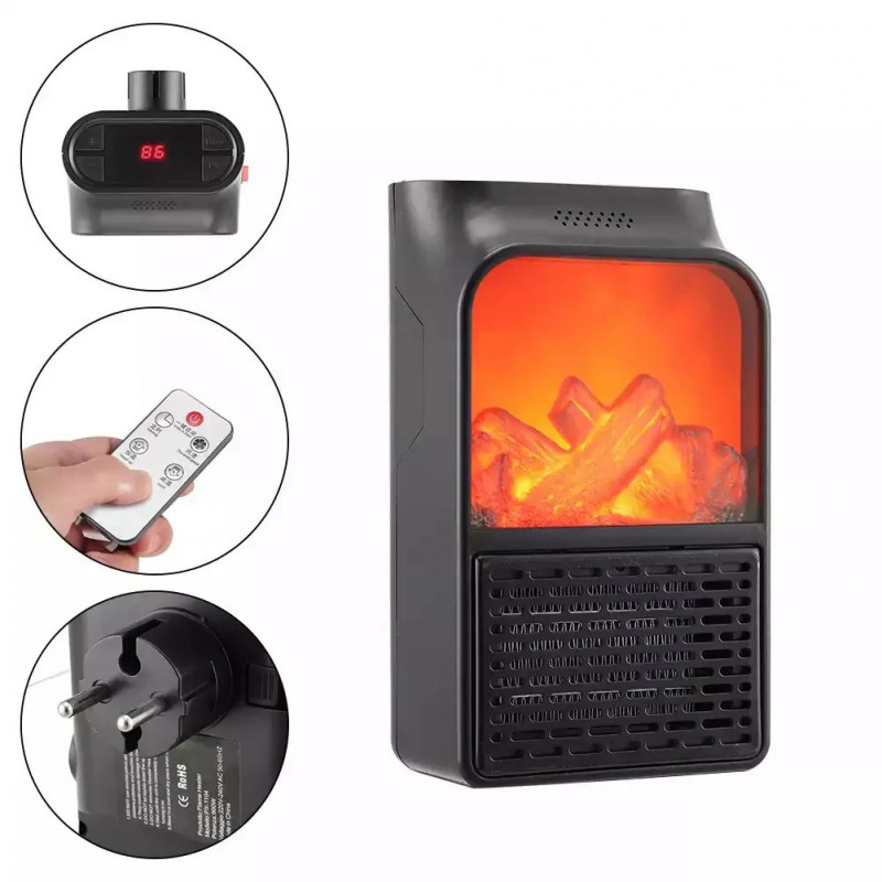 Mini machine à flamme de cheminée à chauffage électrique 3D