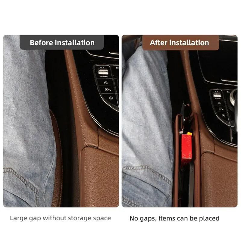 Remplisseur d'espace pour siège de voiture Organisateur et rangement de  siège de voiture en cuir Accessoires automobiles - Sièges avant de voiture