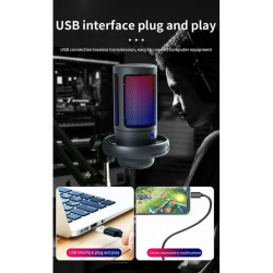 ميكروفون USB مكثف RGB...