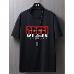 OPEN Black T-shirt with a...