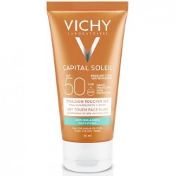 Vichy Capital Idéal Soleil Ecran Solaire en Émulsion Anti-Brillance Toucher Sec Spf50 – 50ml