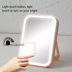 Portable makeup mirror with...